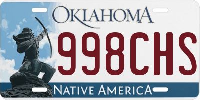 OK license plate 998CHS