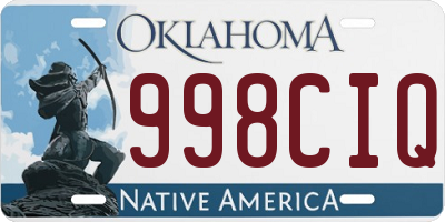 OK license plate 998CIQ