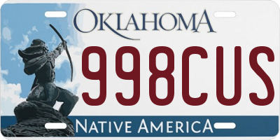 OK license plate 998CUS