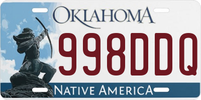 OK license plate 998DDQ