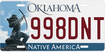 OK license plate 998DNT