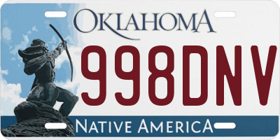 OK license plate 998DNV