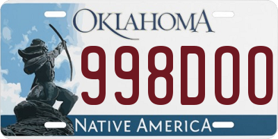 OK license plate 998DOO