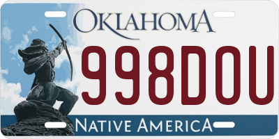 OK license plate 998DOU