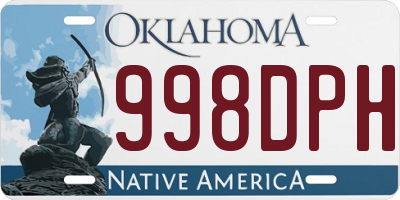OK license plate 998DPH