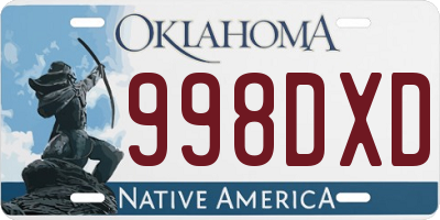 OK license plate 998DXD