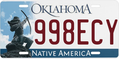 OK license plate 998ECY
