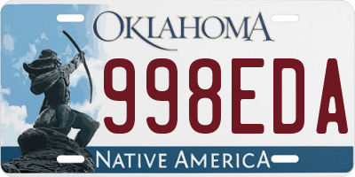 OK license plate 998EDA