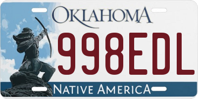 OK license plate 998EDL