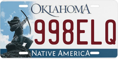 OK license plate 998ELQ