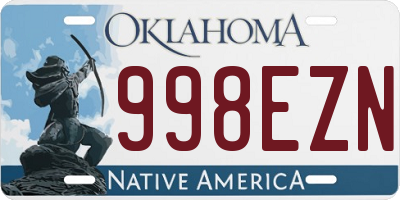 OK license plate 998EZN