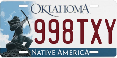 OK license plate 998TXY