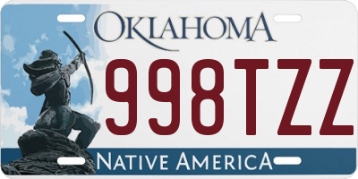 OK license plate 998TZZ