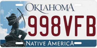 OK license plate 998VFB