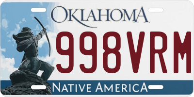 OK license plate 998VRM