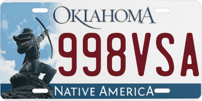 OK license plate 998VSA