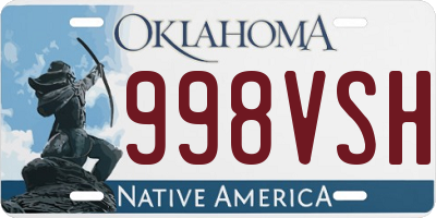 OK license plate 998VSH