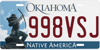 OK license plate 998VSJ