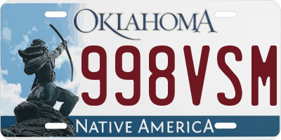 OK license plate 998VSM