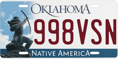 OK license plate 998VSN