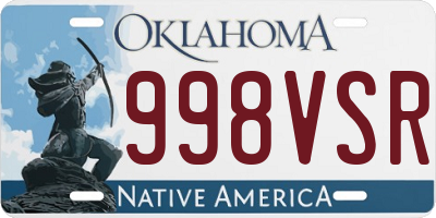 OK license plate 998VSR