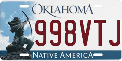 OK license plate 998VTJ