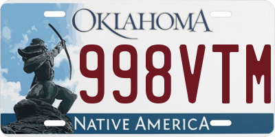 OK license plate 998VTM