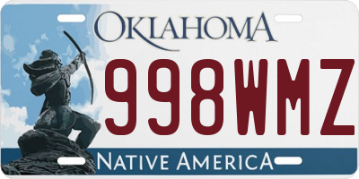 OK license plate 998WMZ