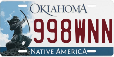 OK license plate 998WNN