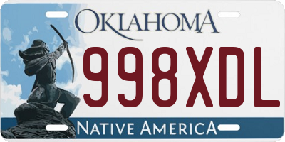 OK license plate 998XDL