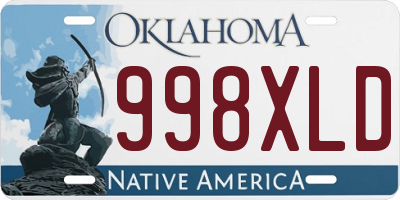 OK license plate 998XLD
