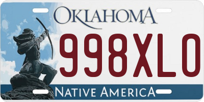 OK license plate 998XLO
