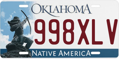 OK license plate 998XLV