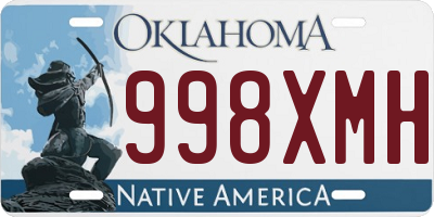 OK license plate 998XMH