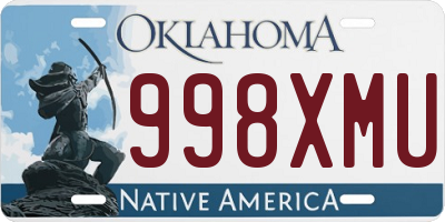 OK license plate 998XMU