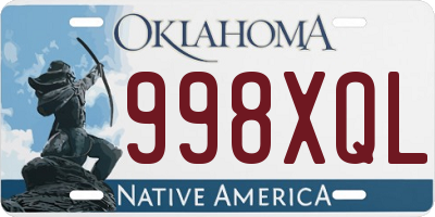 OK license plate 998XQL
