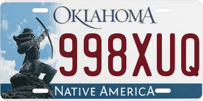 OK license plate 998XUQ