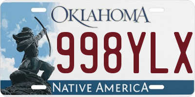 OK license plate 998YLX