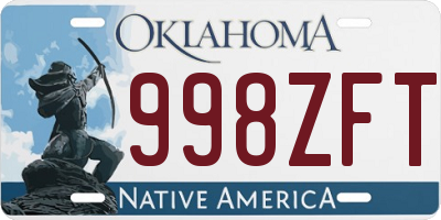 OK license plate 998ZFT