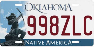 OK license plate 998ZLC
