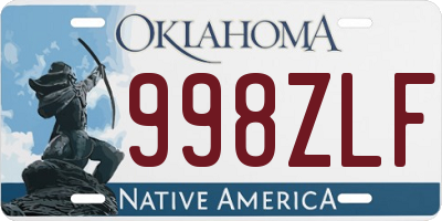 OK license plate 998ZLF