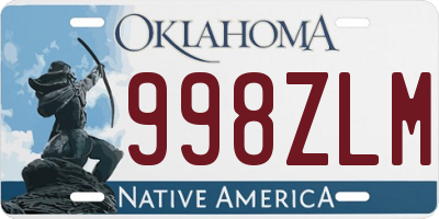 OK license plate 998ZLM