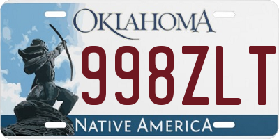 OK license plate 998ZLT