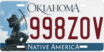 OK license plate 998ZOV