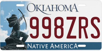 OK license plate 998ZRS