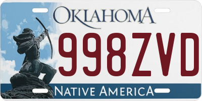 OK license plate 998ZVD