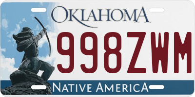 OK license plate 998ZWM