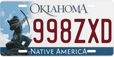 OK license plate 998ZXD