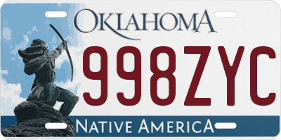 OK license plate 998ZYC