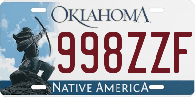 OK license plate 998ZZF